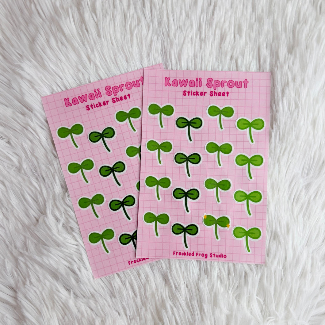 Kawaii Sprout Sticker Sheet