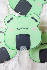 Froggy Rice Ball Hand Fan