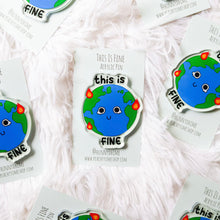 Load image into Gallery viewer, Climate Anxiety Acrylic Pin
