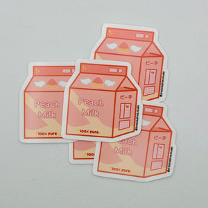 Peach Milk Vinyl Sticker