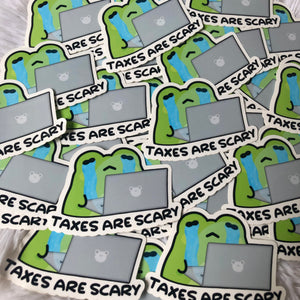 Taxes Are Scary Sticker